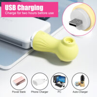 Vibrador Estimulador Sugador de Clitóris e Mamilo Recarregável USB Potente Sucção - Imagem 4