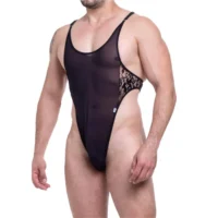 Body Em Tule Com Detalhe Em Renda Preto Sd Clothing