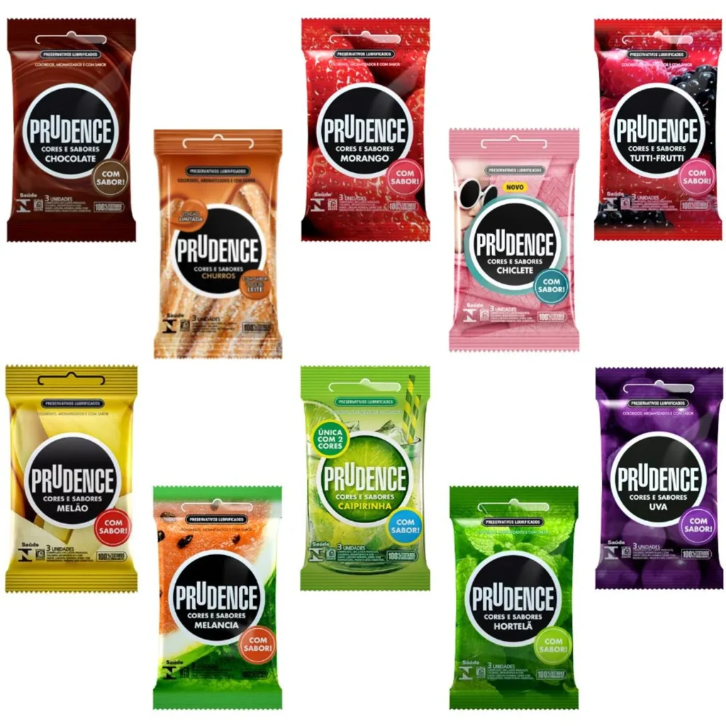 Preservativo Aromatizado Cores E Sabores Com 3 Unid. Prudence
