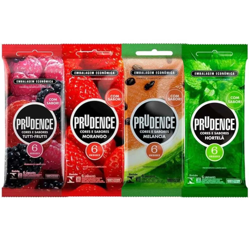 Preservativo Cor E Sabor Com 6 Unid. Prudence