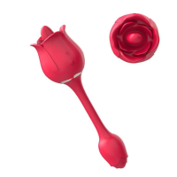 Vibrador Em Formato De Rosa Com Estimulação De Clitóris E Ponto G Ponta Dupla