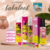 KIT FEMININO BABALOOB Surpresa Íntima: Kit Sedutor com Calcinha, Aromas de chicletes