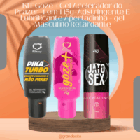 KIT Goze + Gel Acelerador do Prazer 4 em 1 15g+Adstringente E Lubrificante Apertadinha + gel Masculino Retardante