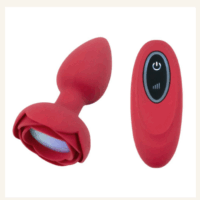 Plug Anal De Flor Em Silicone Com LED Importação