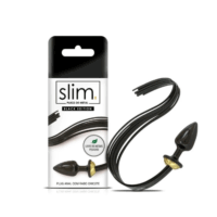 Plug Anal Cônico Com Rabo Chicote Preto