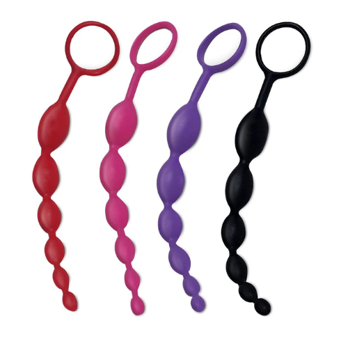 Plug Anal Silicone com Esferas Escalonado 40cm x 2,5 Aprox.