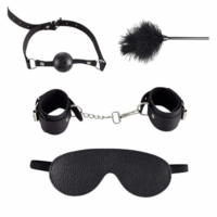 Kit Sado Bondage Com Pluma Estimuladora Mega Import